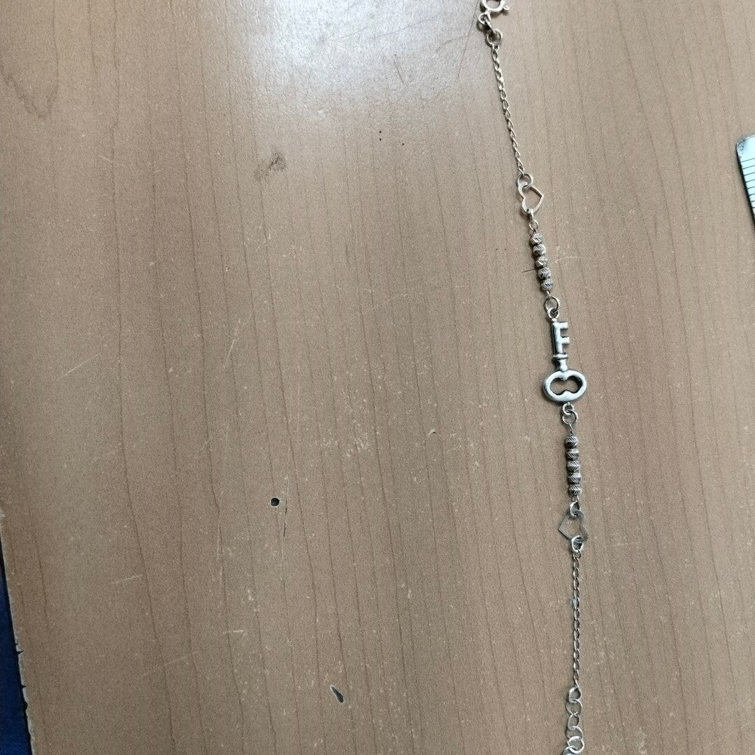 PULSERA TEJIDO LLAVE PLATA .925 18 CM 2.3 GR (NUEVO)