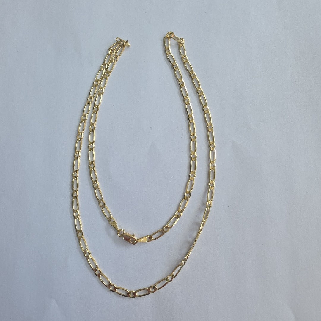 CADENAS 1X1 ORO 14K 55 CM 7.4 GR (NUEVO)
