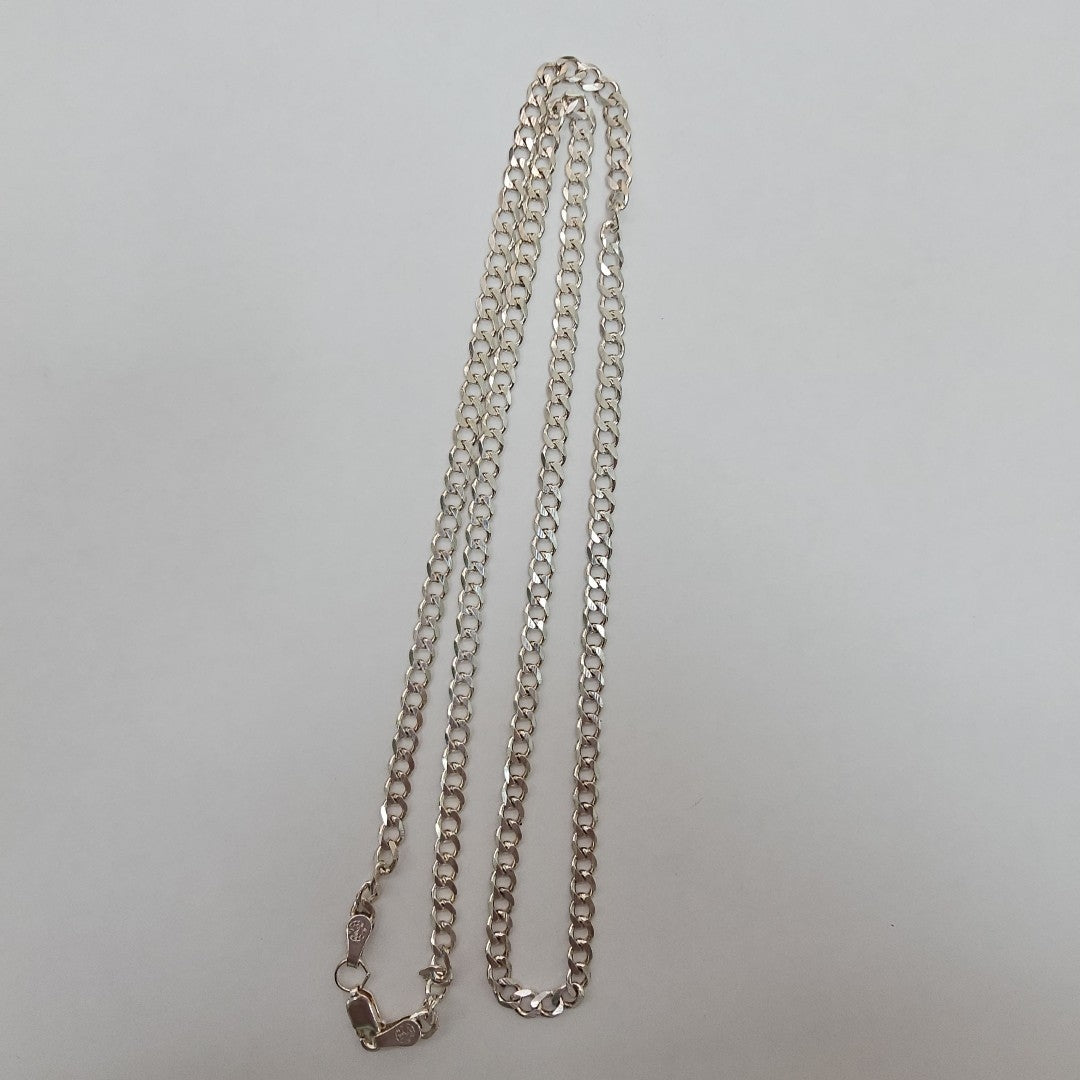 CADENA TEJIDO BARBADO PLATA .925 60 CM 12.9 GR (NUEVO)