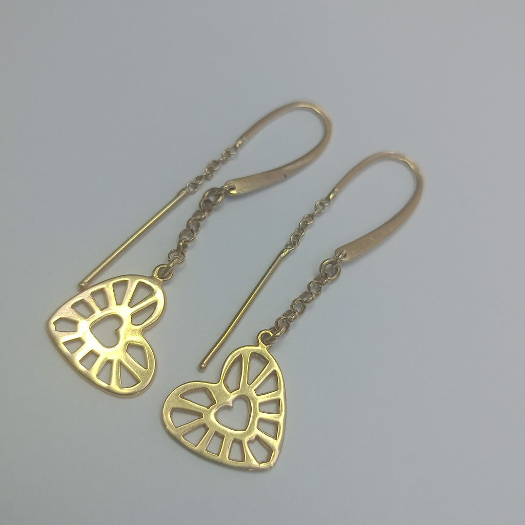 ARETES PAR,VIOLADORES PAR ORO 14 K 4,60 GRMS (SEMINUEVO)