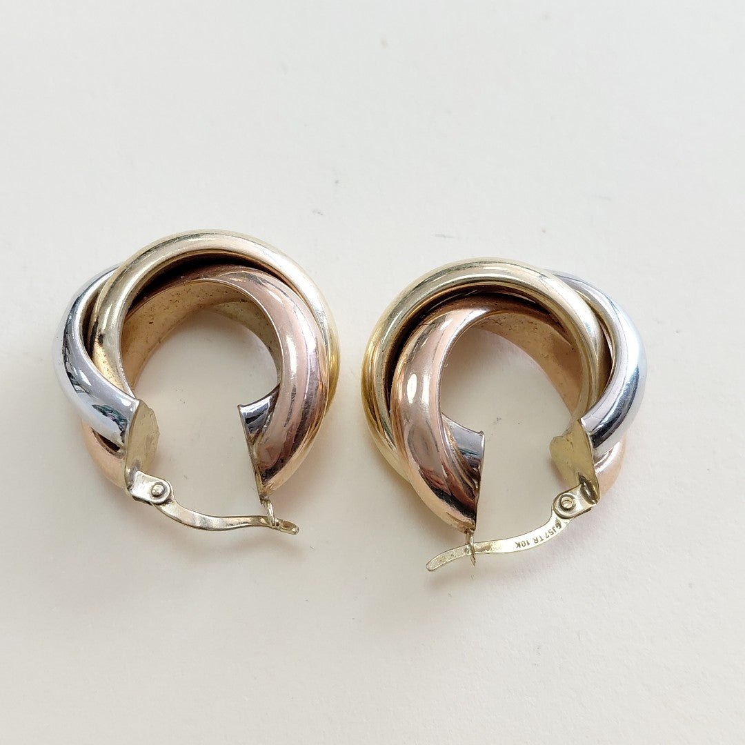 ARRACADAS PAR ORO COMBINADO 10 K 5.8 GRMS (SEMINUEVO)