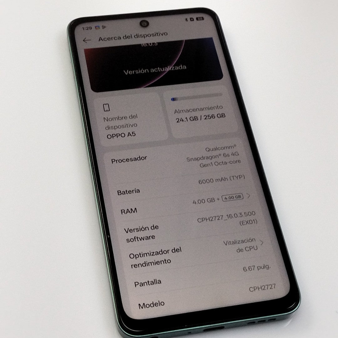 CELULAR OPPO A5 CPH2727 (2025) 256 GB 4 GB RAM (SEMINUEVO)