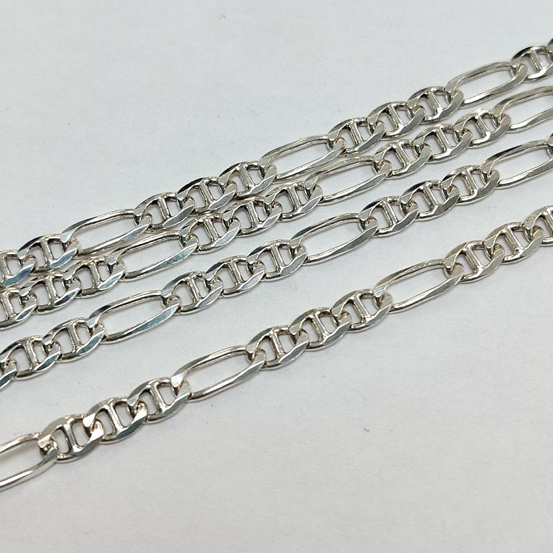 CADENA TEJIDO MARINERO PLATA .925 55 CM 8 GR (NUEVO)