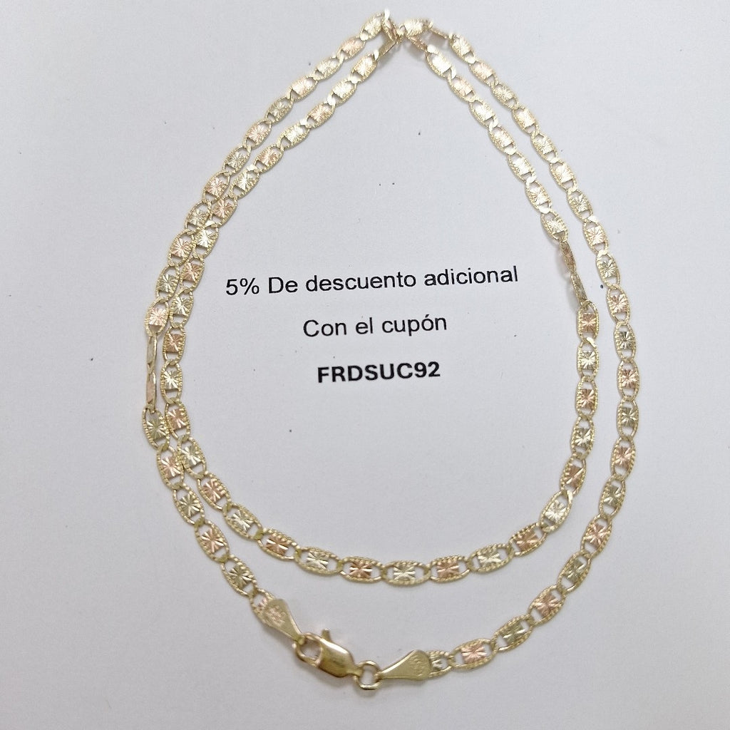 CADENAS TEJIDO GUCHI ORO 10K 55 CM 6.9 GR (NUEVO)
