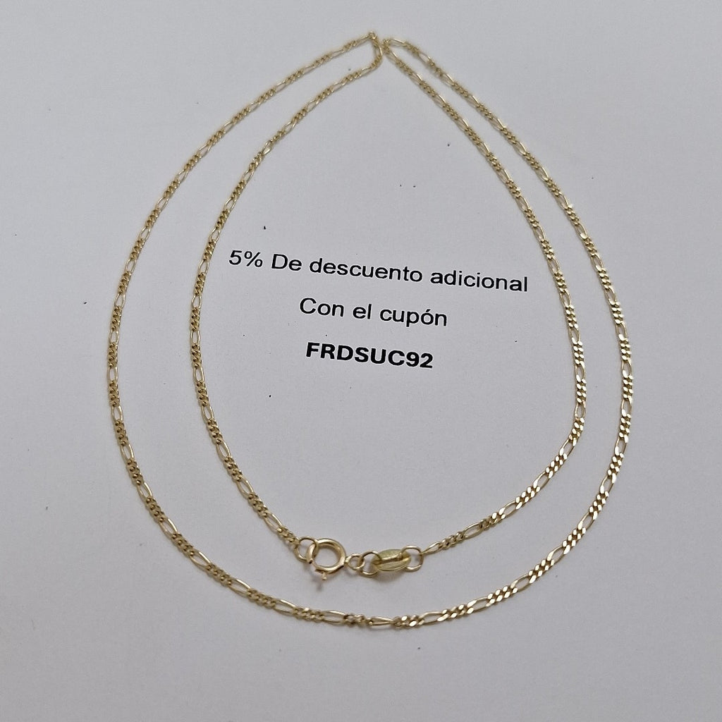 CADENAS TEJIDO 3X1 ORO 14K 55 CM 2.7 GR (NUEVO)