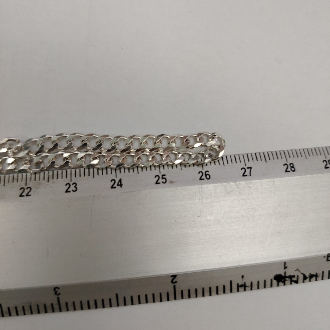 CADENA TEJIDO BARBADO PLATA .925 55 CM 12.8 GR (NUEVO)