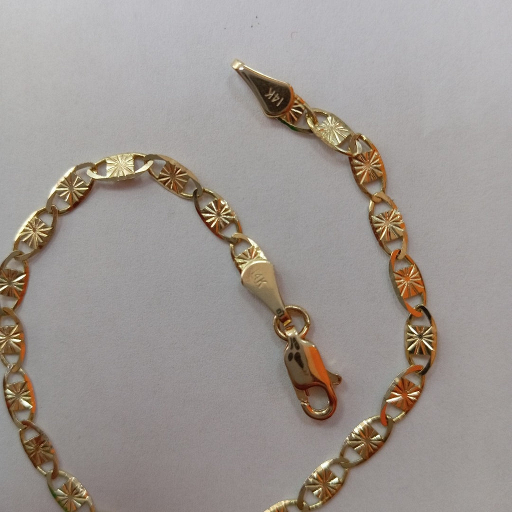 PULSERAS GUCHI ORO 14K 18 CM 2.8 GR (NUEVO)