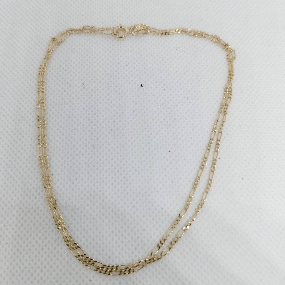 CADENAS TEJIDO 3X1 ORO 14K 55 CM 2.4 GR (NUEVO)