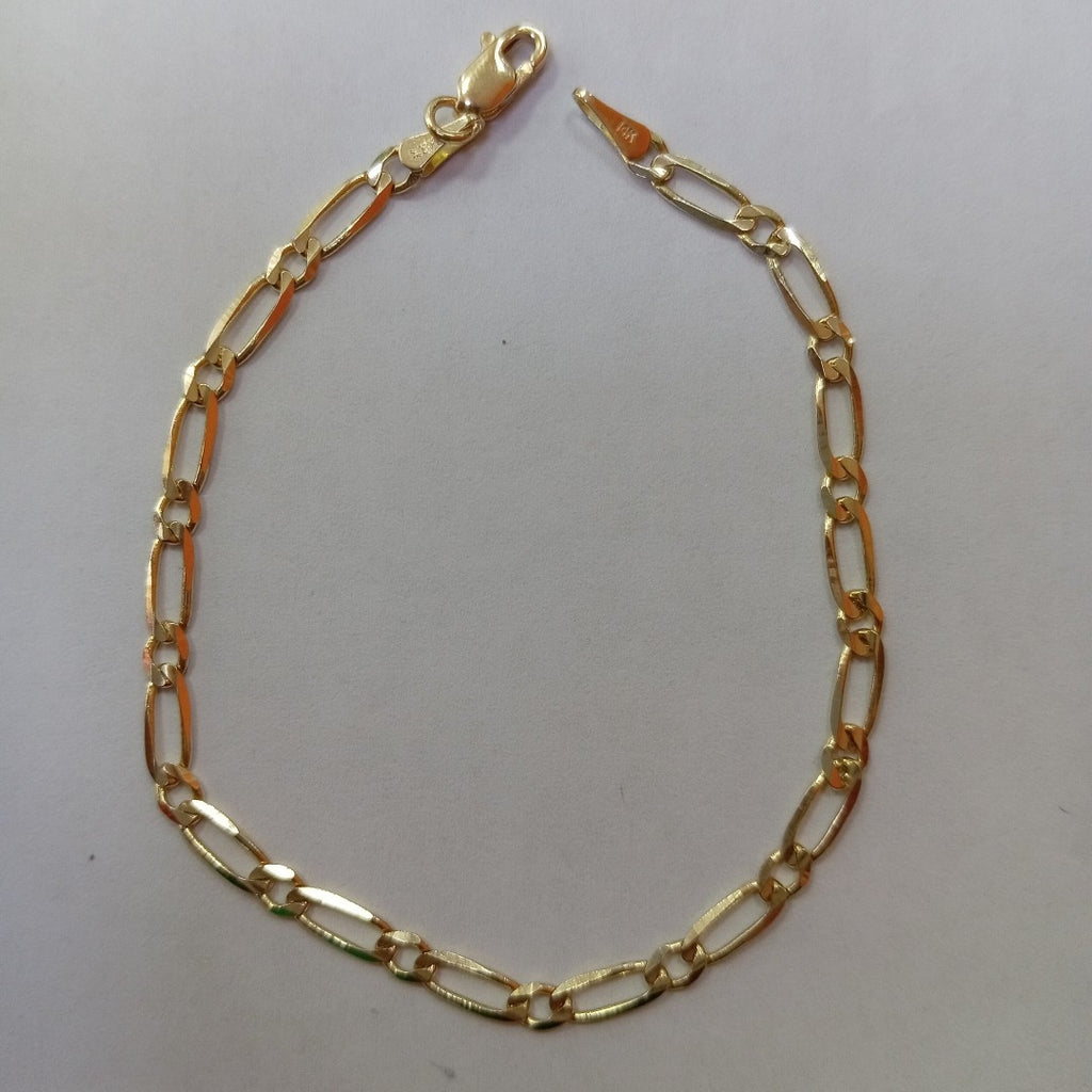 PULSERAS 1X1 ORO 14K 18 CM 2.6 GR (NUEVO)