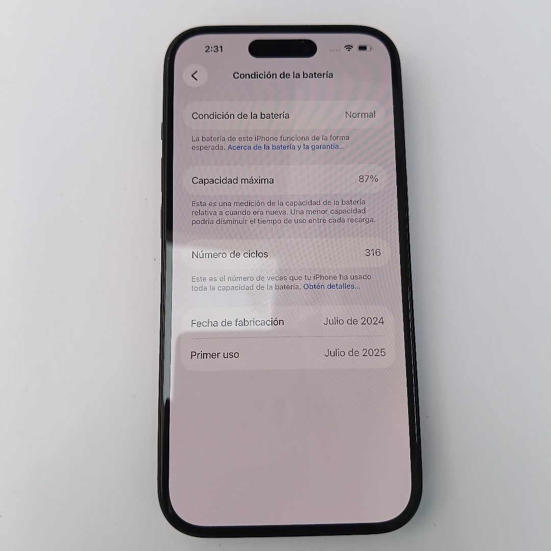 CELULAR APPLE IPHONE 15 A3090 128 GB 6 GB RAM (SEMINUEVO)