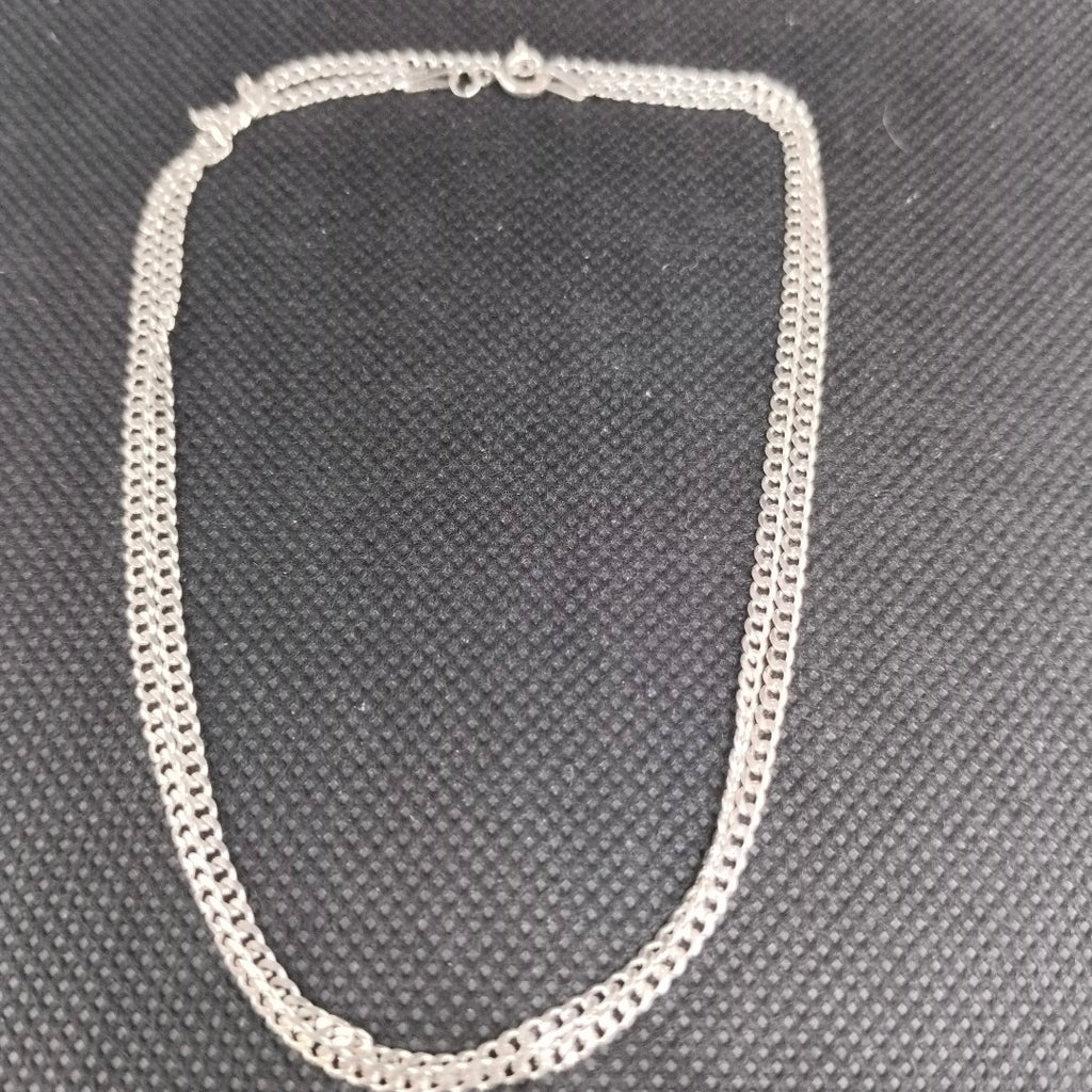 CADENA TEJIDO BARBADO PLATA .925 60 CM 5.6 GR (NUEVO)