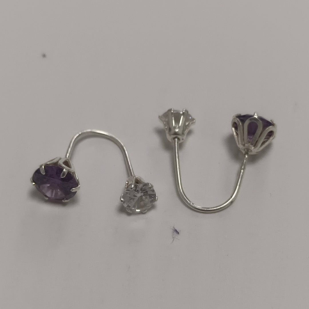 ARETES PAR PLATA 1.2 GRMS (SEMINUEVO)