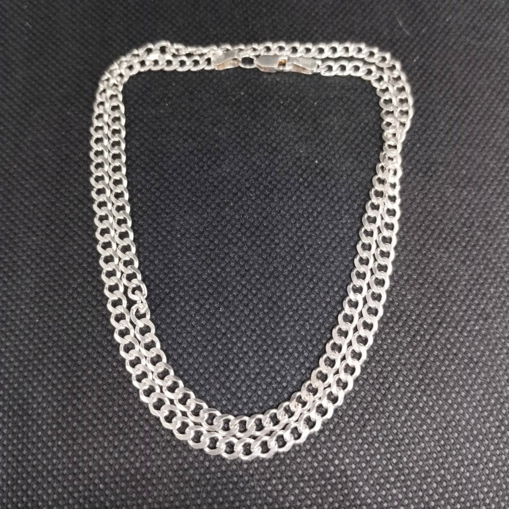 CADENA TEJIDO BARBADO PLATA .925 55 CM 12.7 GR (NUEVO)