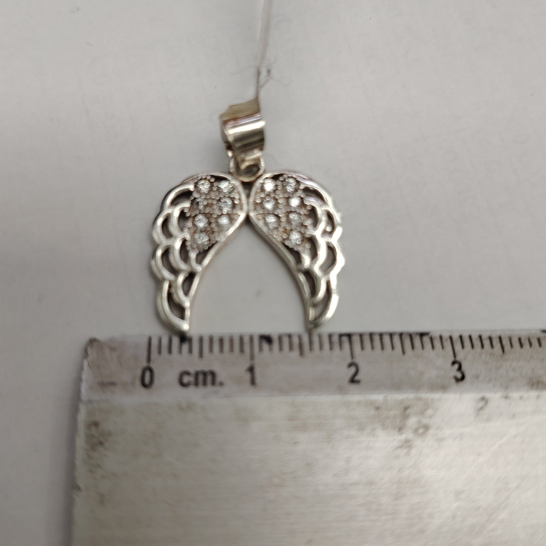 DIJE ALAS C/CIRCONIAS PLATA .925 2.2 GR (NUEVO)