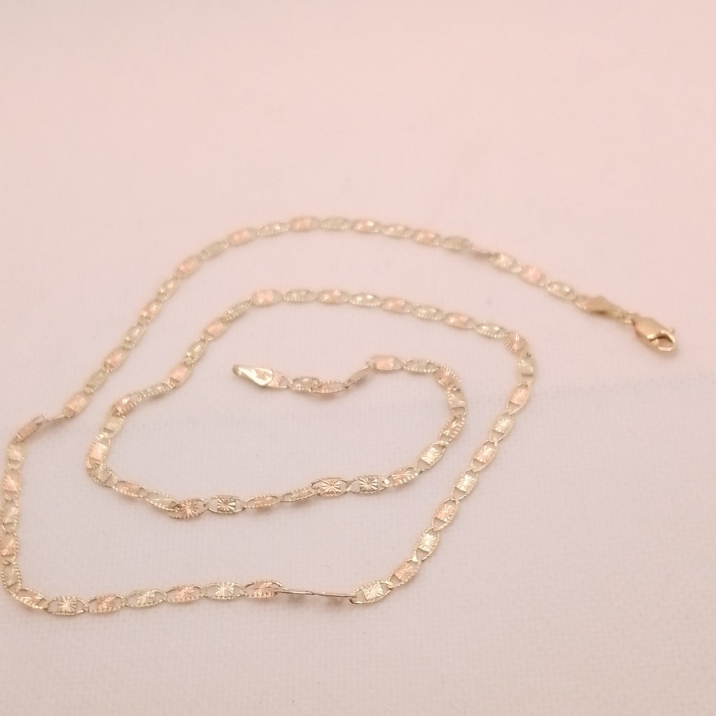 CADENAS TEJIDO GUCHI ORO 10K 55 CM 6.8 GR (NUEVO)