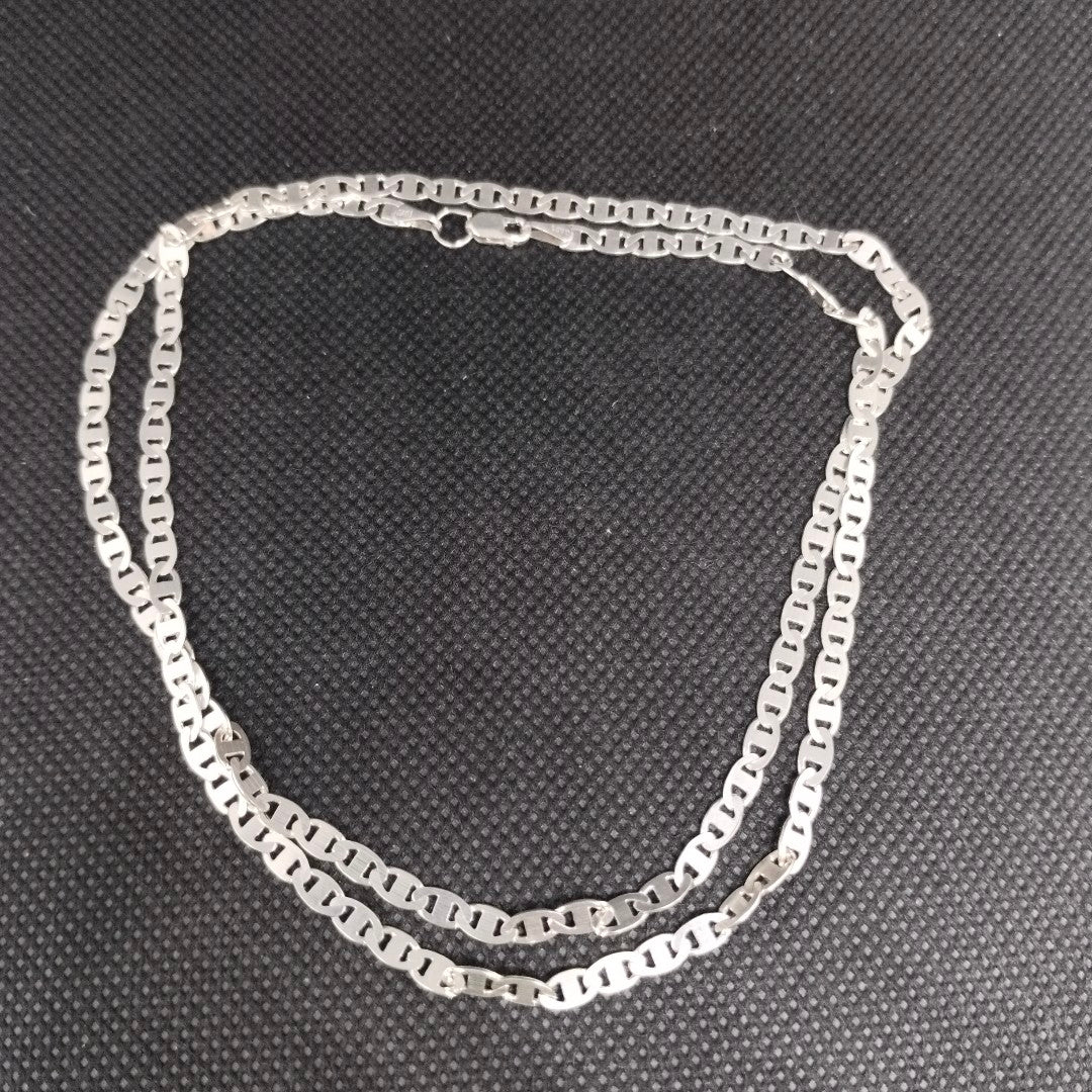 CADENA TEJIDO GUCHI PLATA .925 60 CM 9 GR (NUEVO)