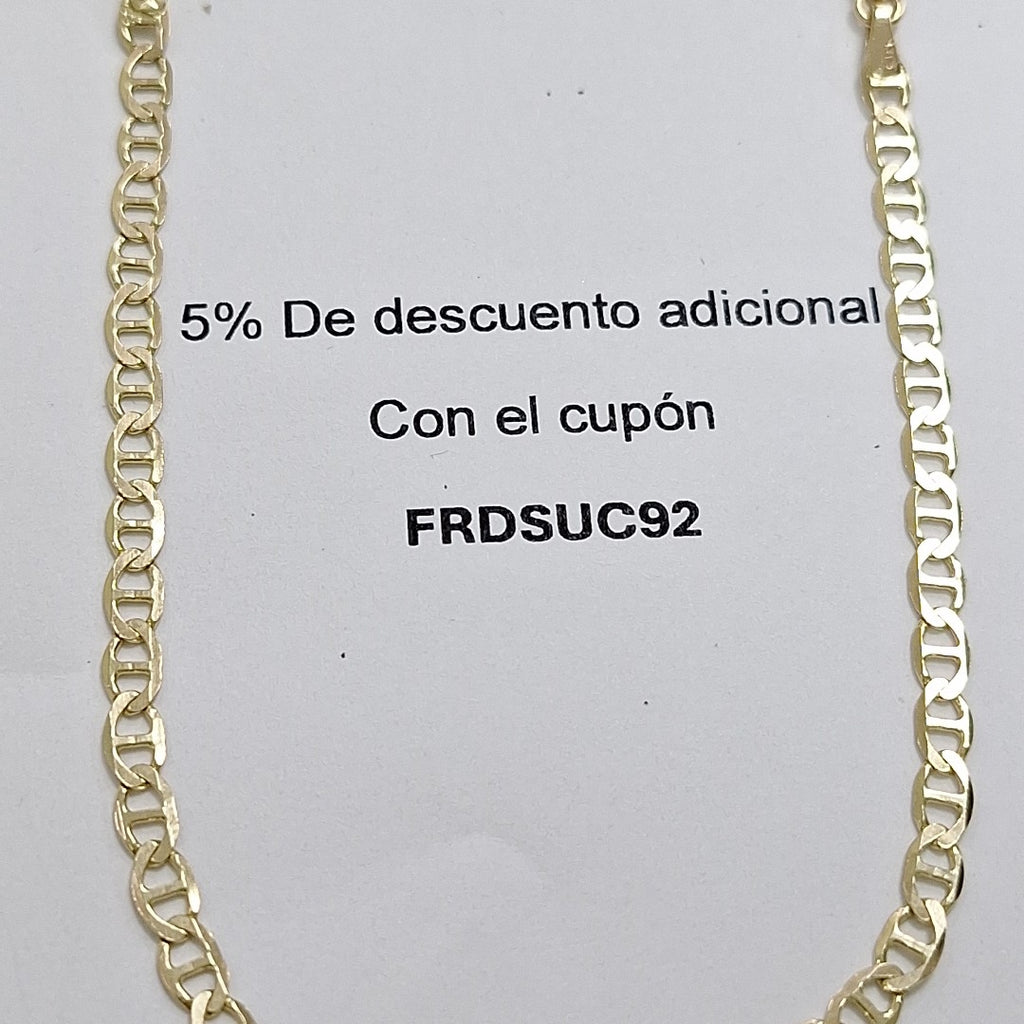 PULSERAS TEJIDO MARINERA ORO 14K 21 CM 3.4 GR (NUEVO)