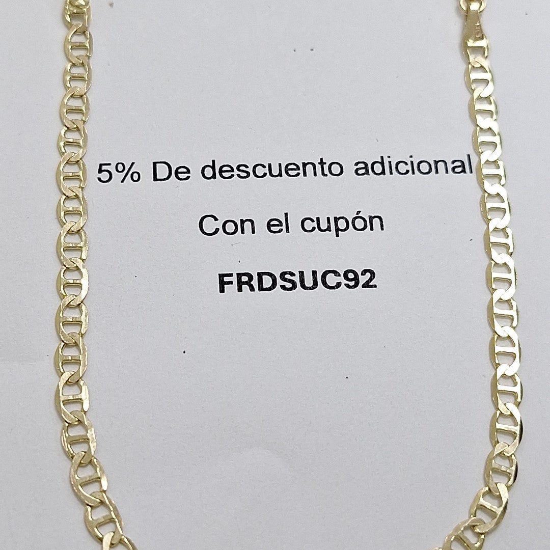 PULSERAS TEJIDO MARINERA ORO 14K 21 CM 3.4 GR (NUEVO)