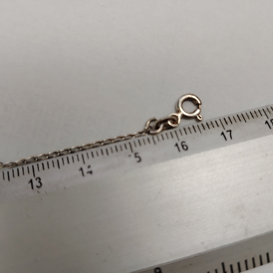 PULSERA TEJIDO LLAVE PLATA .925 18 CM 2.3 GR (NUEVO)
