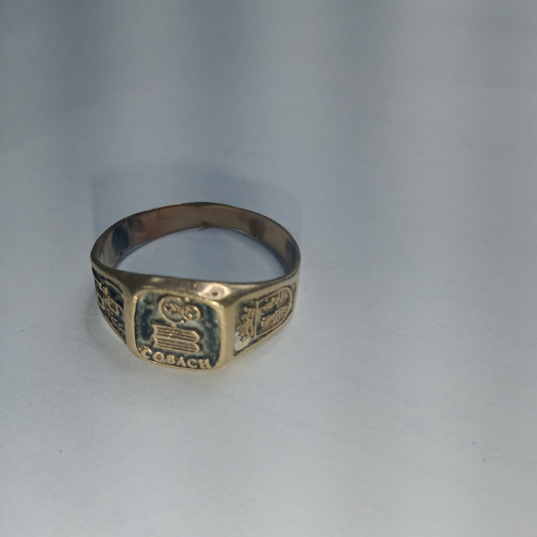 ANILLO DE GRADUACIÓN ORO 10 K 2.6 GRMS (SEMINUEVO)