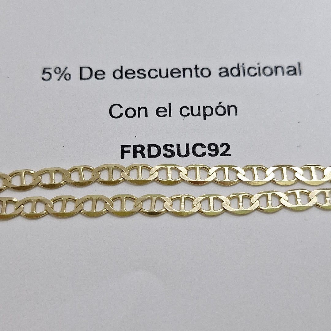 PULSERAS TEJIDO MARINERA ORO 14K 18 CM 2.9 GR (NUEVO)