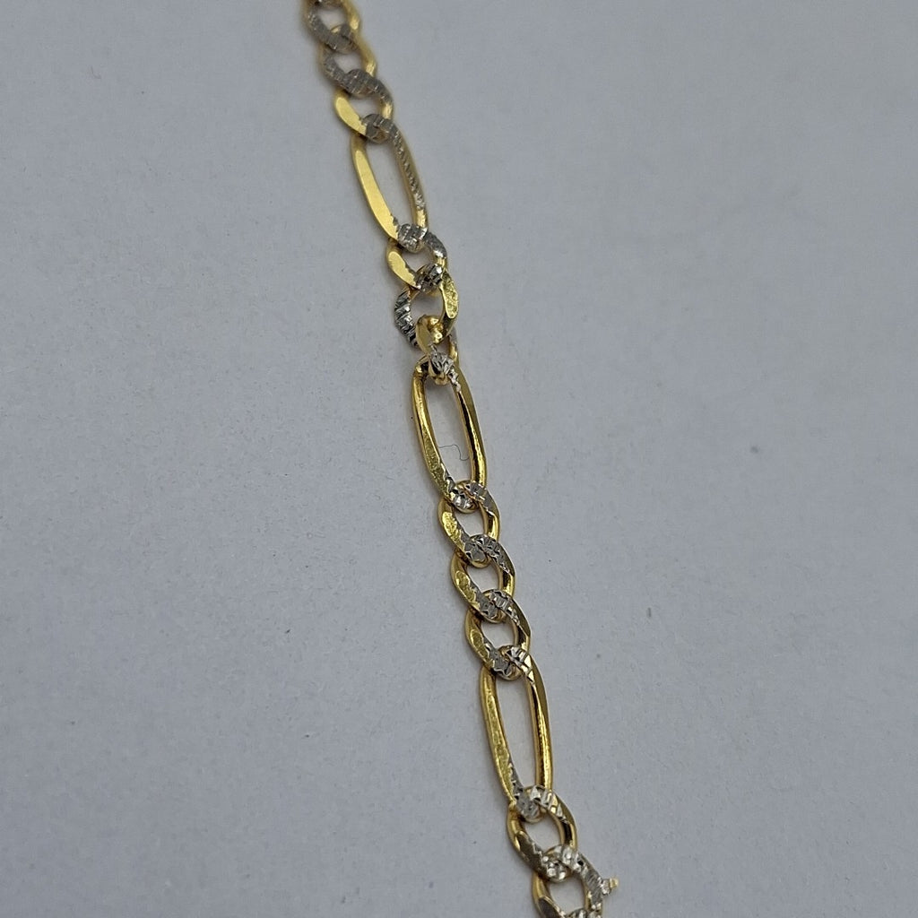 CADENAS TEJIDO 3X1 DIAMANTADO ORO 10K 50 CM 5.6 GR (NUEVO)