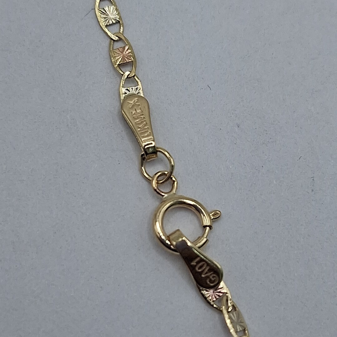 CADENAS TEJIDO GUCHI ORO 10K 60 CM 2.9 GR (NUEVO)
