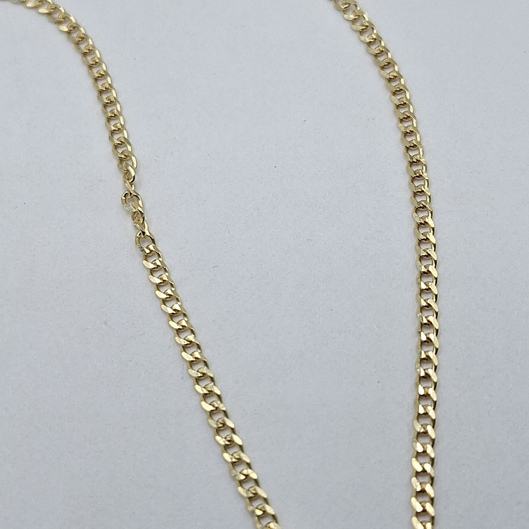 CADENAS TEJIDO BARBADA ORO 10K 50 CM 3.5 GR (NUEVO)