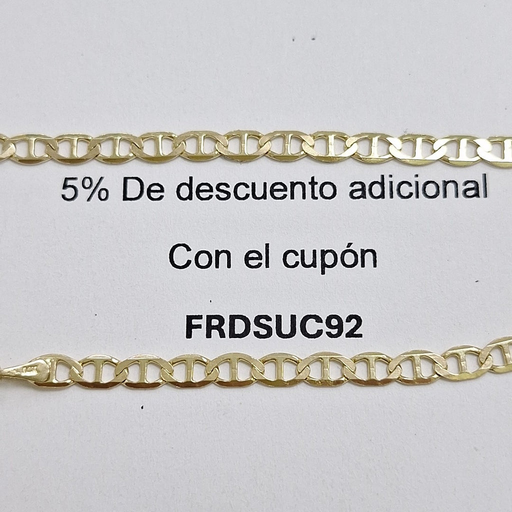PULSERAS TEJIDO MARINERA ORO 14K 16 CM 3 GR (NUEVO)