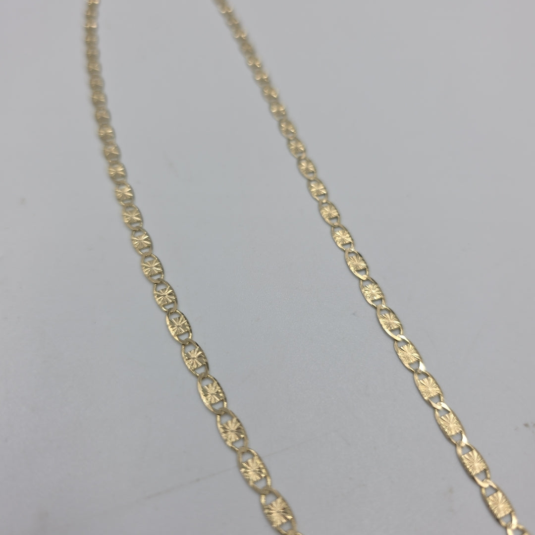 CADENAS TEJIDO GUCHI ORO 14K 55 CM 6.9 GR (NUEVO)