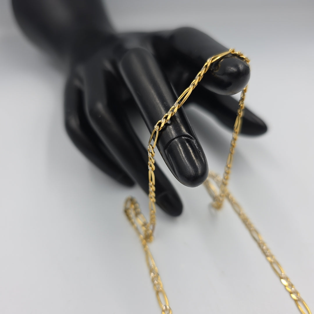 CADENAS 3X1 DIAMANTADA ORO 14K 55 CM 8.5 GR (NUEVO)