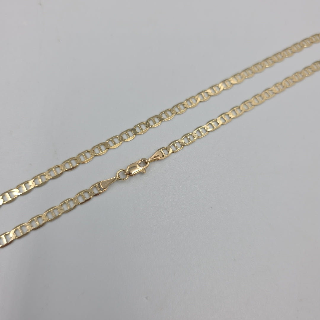 CADENAS TEJIDO MARINERA ORO 14K 55 CM 7.8 GR (NUEVO)