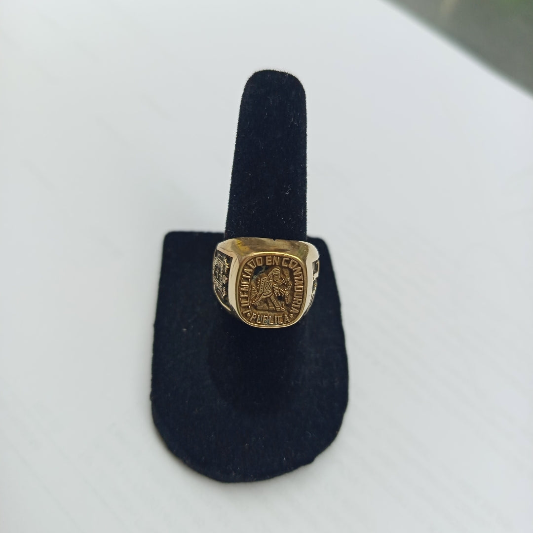 ANILLO DE GRADUACIÓN ORO 10 K 11,50 GRMS (SEMINUEVO)