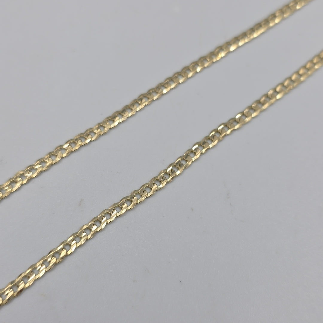 CADENAS TEJIDO BARBADA ORO 10K 60 CM 8.9 GR (NUEVO)