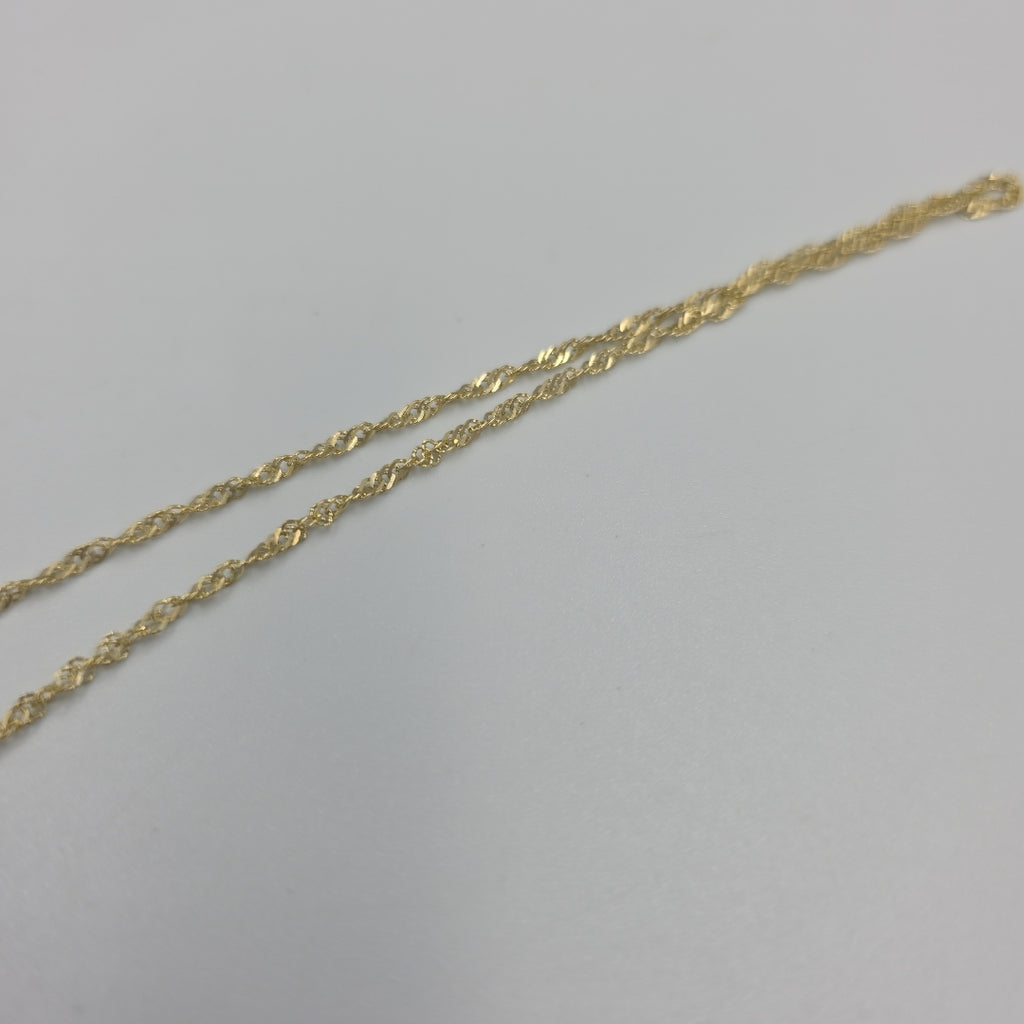 CADENAS TEJIDO MEDIO TZL ORO 14K 55 CM 3.1 GR (NUEVO)