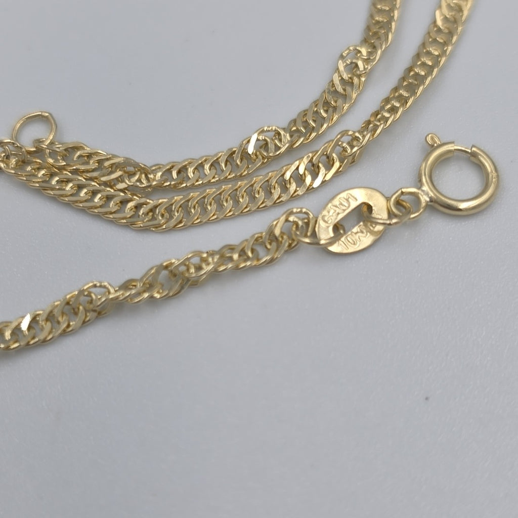 CADENAS TEJIDO MEDIO TORZAL ORO 10K 50 CM 4.1 GR (NUEVO)