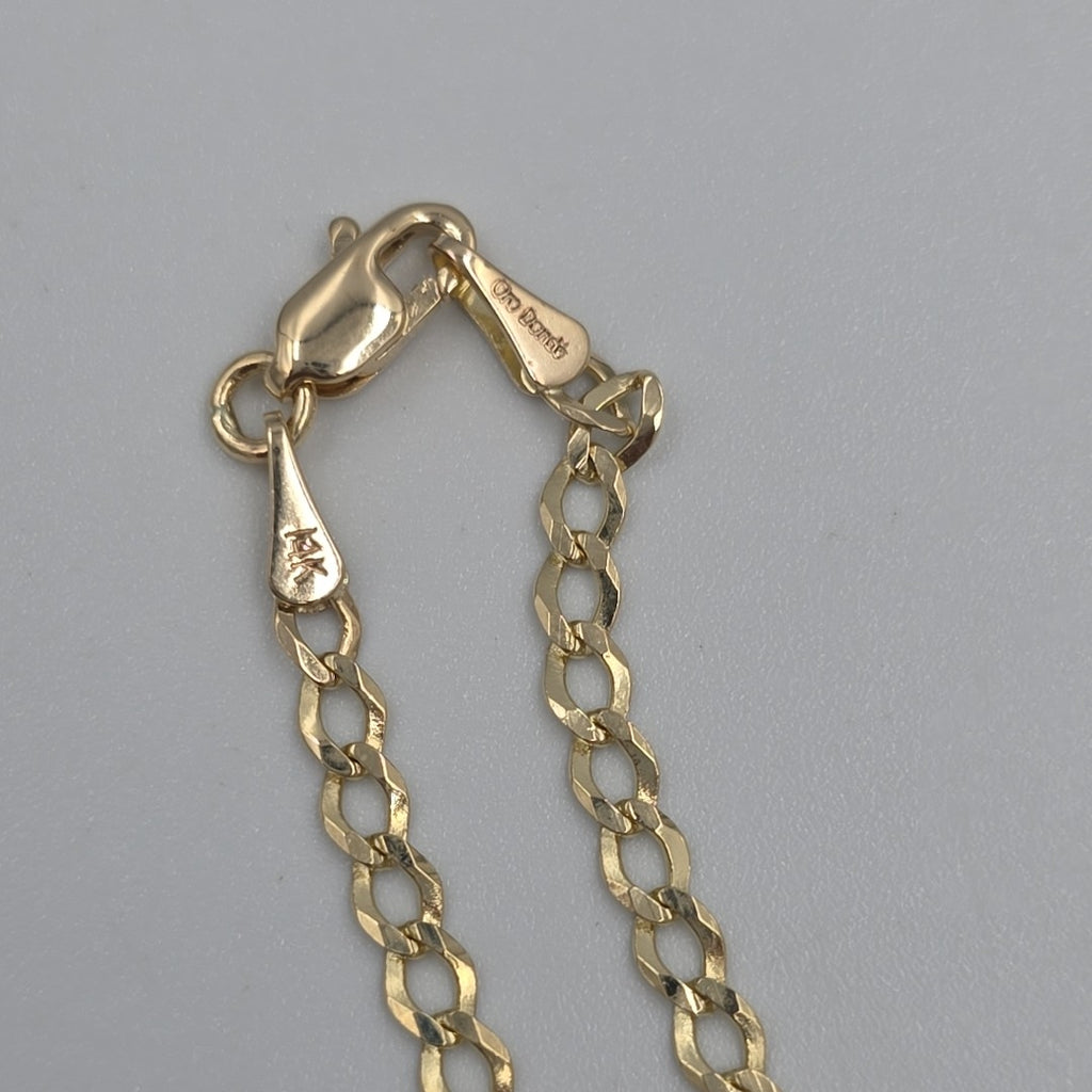CADENAS TEJIDO BARBADA ORO 14K 60 CM 5.4 GR (NUEVO)
