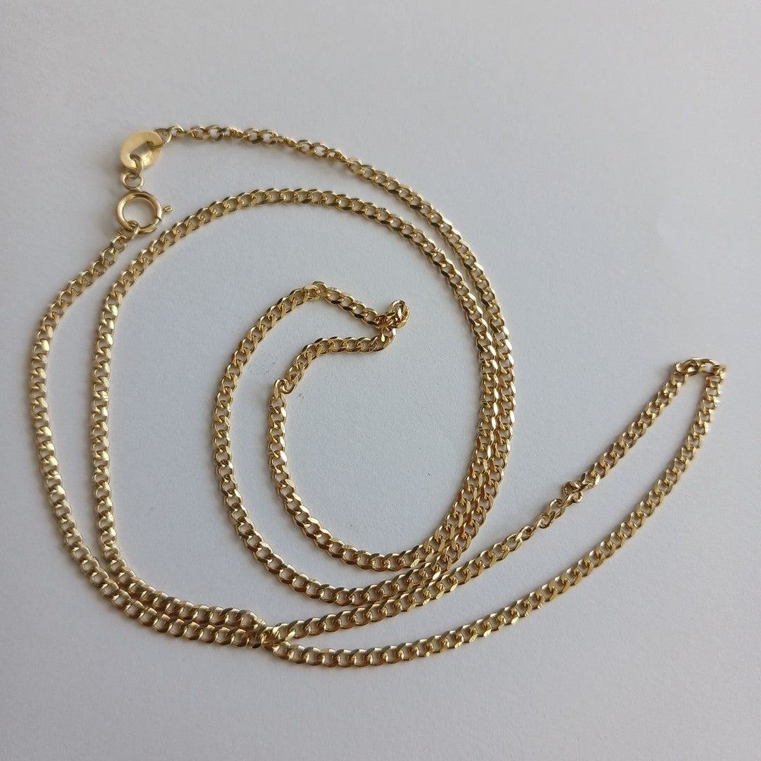 CADENAS TEJIDO BARBADA ORO 10K 55 CM 3.8 GR (NUEVO)