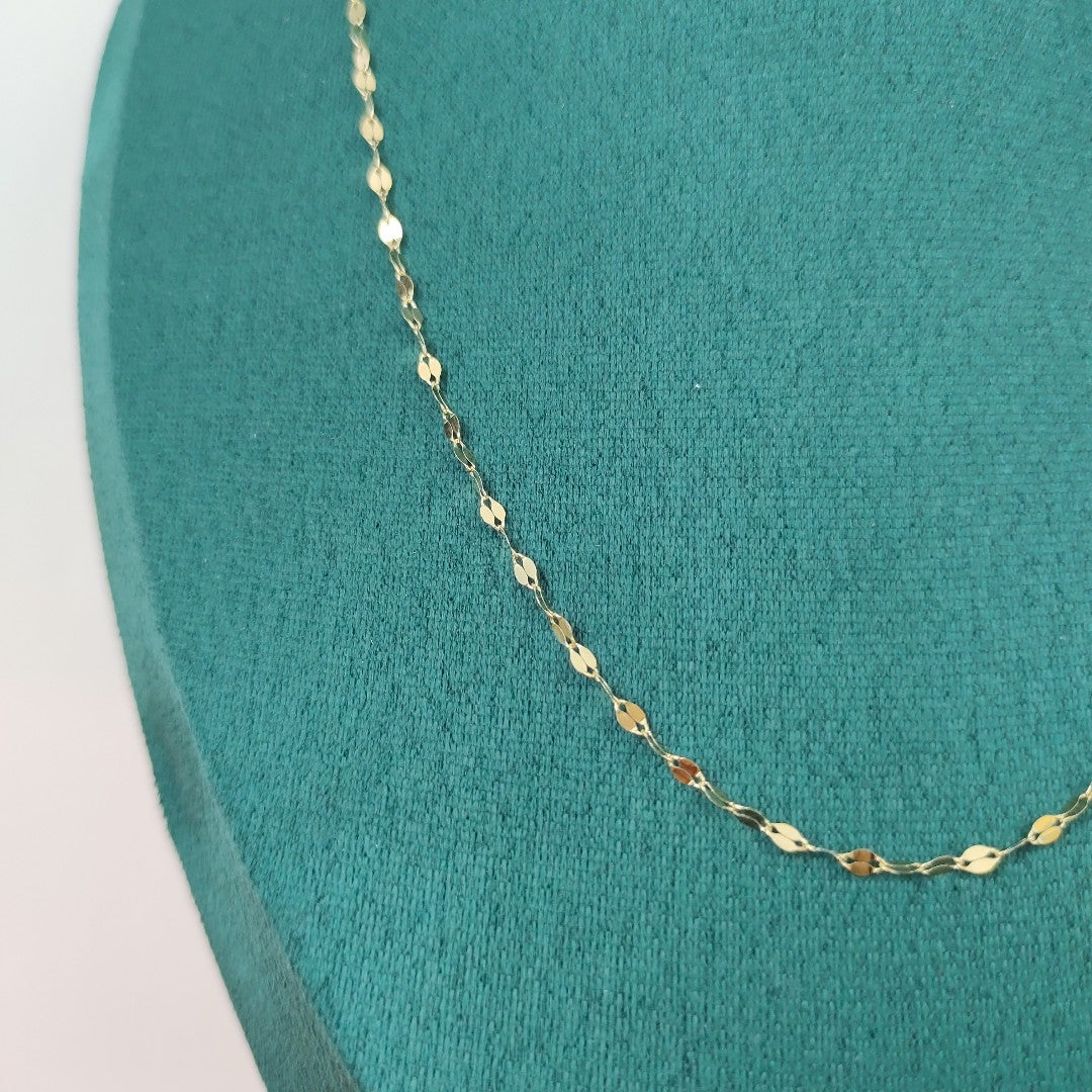 CADENAS TEJIDO ESPECIAL ORO 10K 40 A 45 CM 0.9 GR (NUEVO)