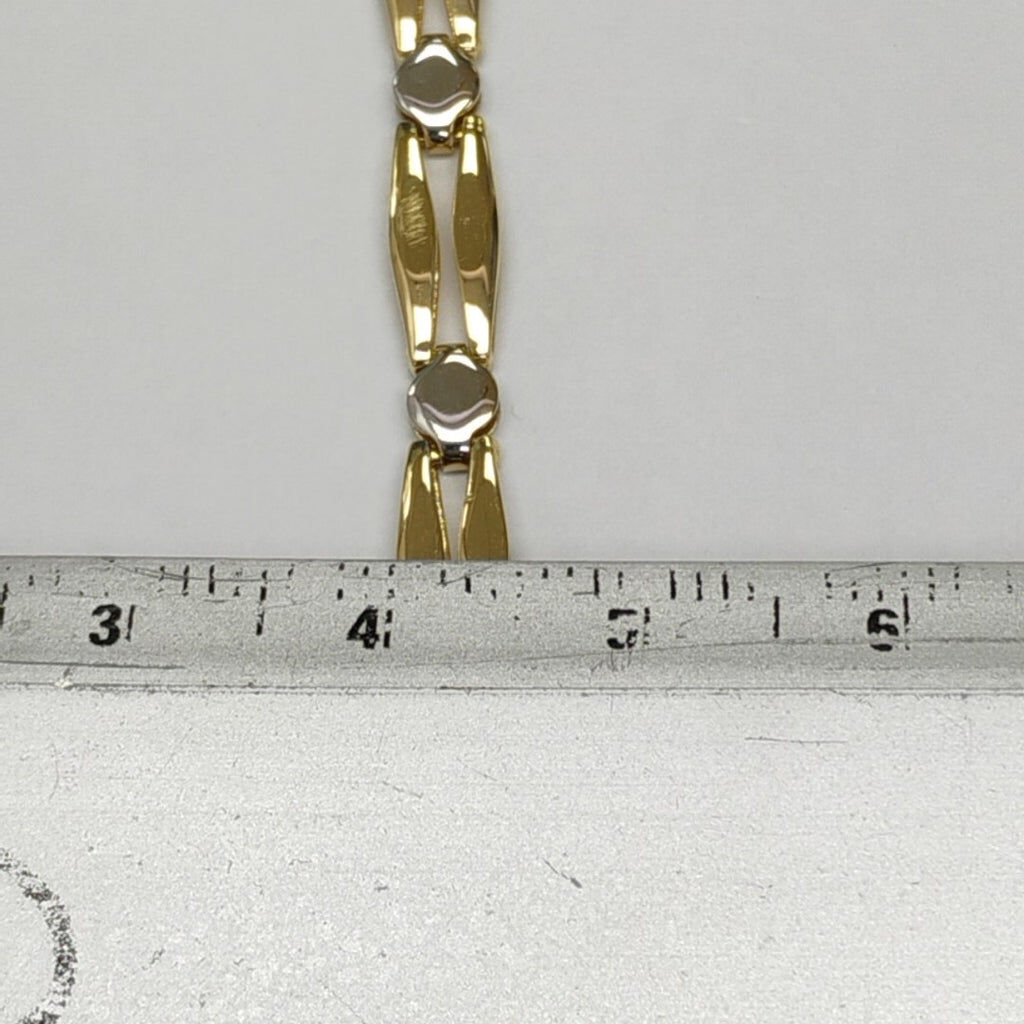 PULSERA ORO COMBINADO 14 K 3.9 GRMS (SEMINUEVO)