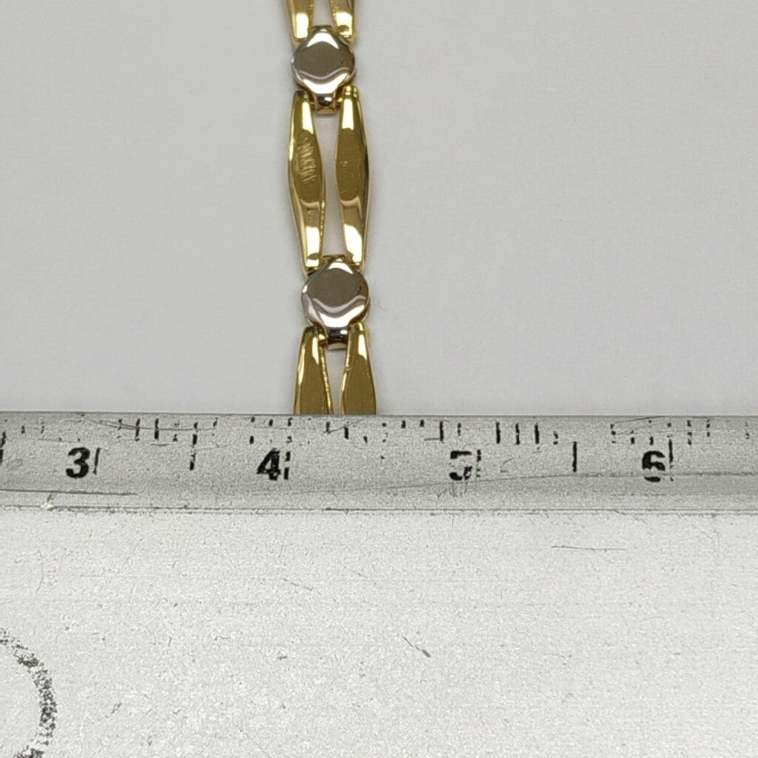 PULSERA ORO COMBINADO 14 K 3.9 GRMS (SEMINUEVO)