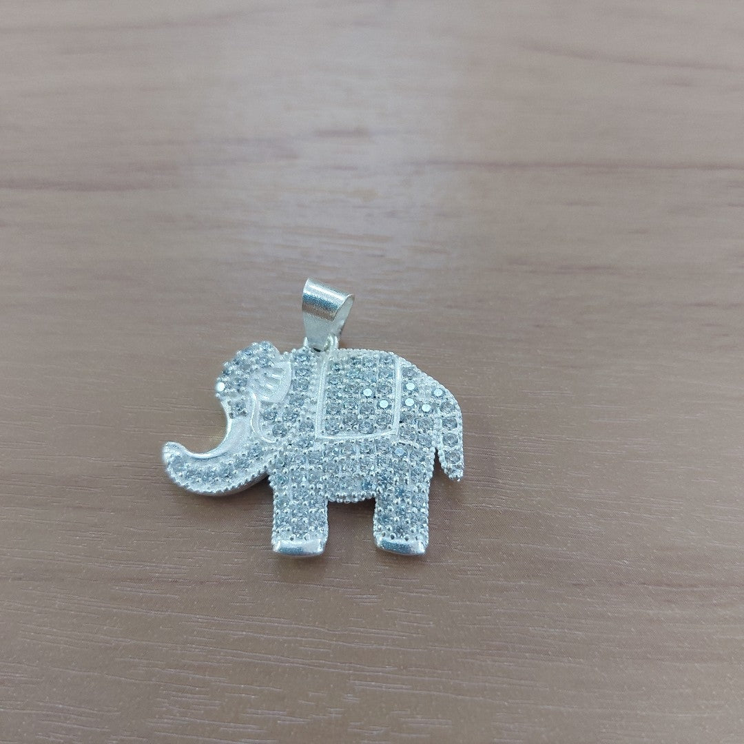 DIJE ELEFANTE C/CIRCONIAS PLATA .925 5.4 GR (NUEVO)