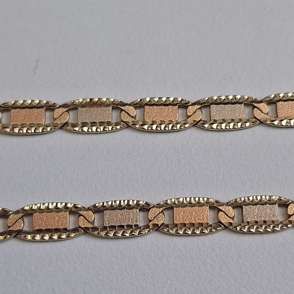 PULSERA ORO COMBINADO 14 K 5.7 GRMS (SEMINUEVO)