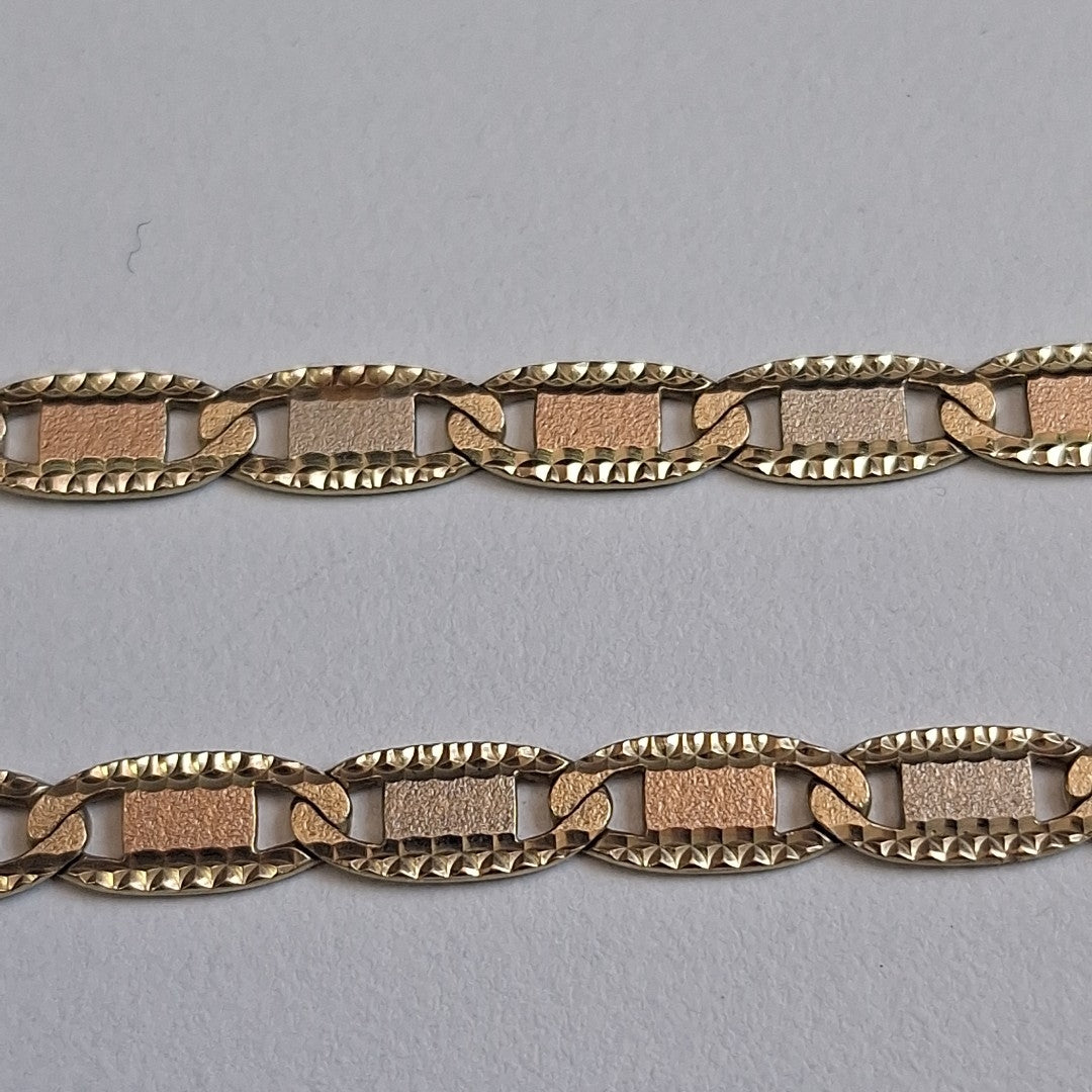 PULSERA ORO COMBINADO 14 K 5.7 GRMS (SEMINUEVO)
