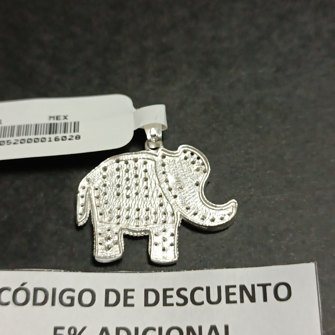 DIJE ELEFANTE C/CIRCONIAS PLATA .925 5.5 GR (NUEVO)