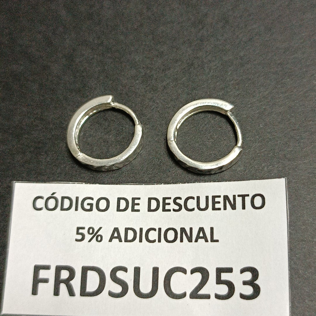ARRACADAS LABRADAS PLATA .925 3.3 GR (NUEVO)