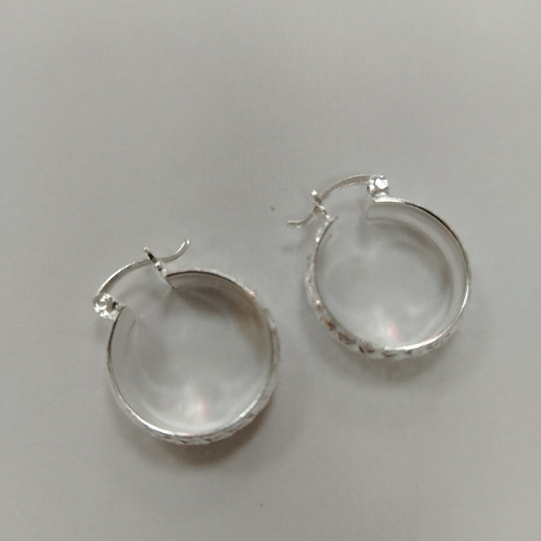 PAR ARRACADAS FACETADAS PLATA .925 3.6 GR (NUEVO)