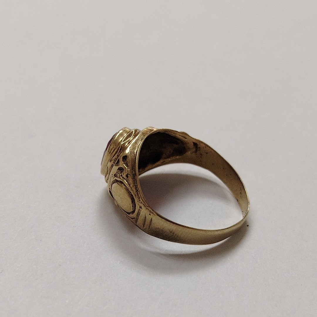 ANILLO DE GRADUACIÓN ORO 10 K 2.4 GRMS (SEMINUEVO)