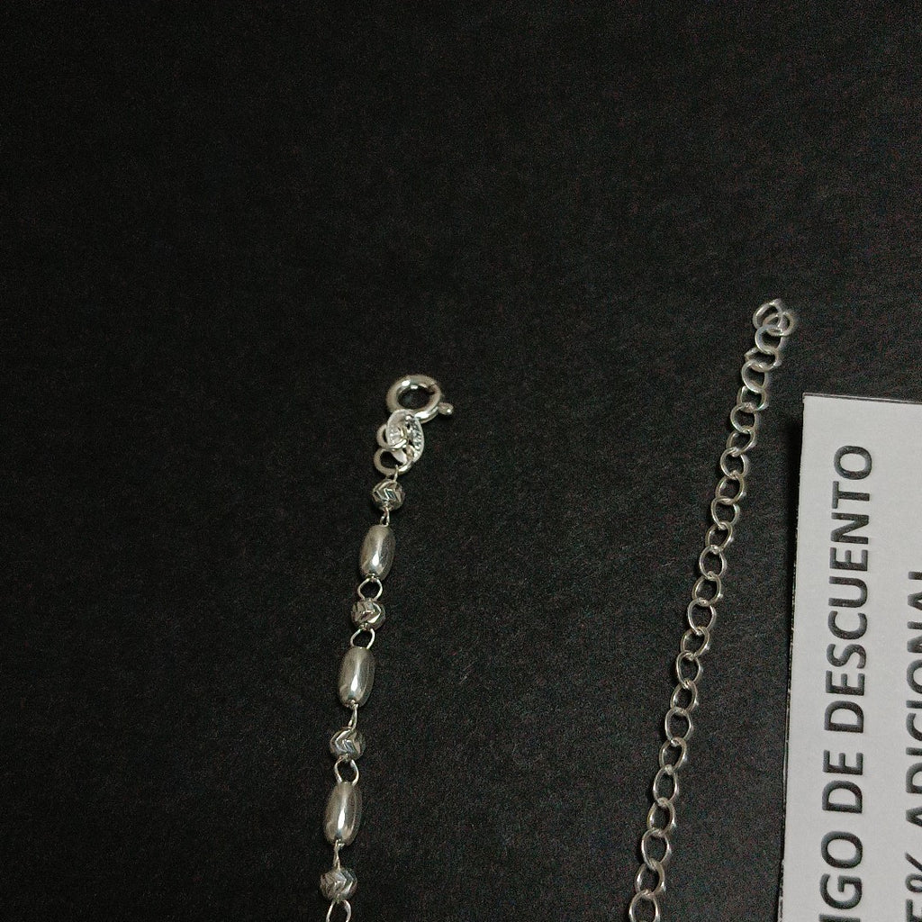 PULSERA TEJIDO INFINITO PLATA .925 18 CM 2.3 GR (NUEVO)