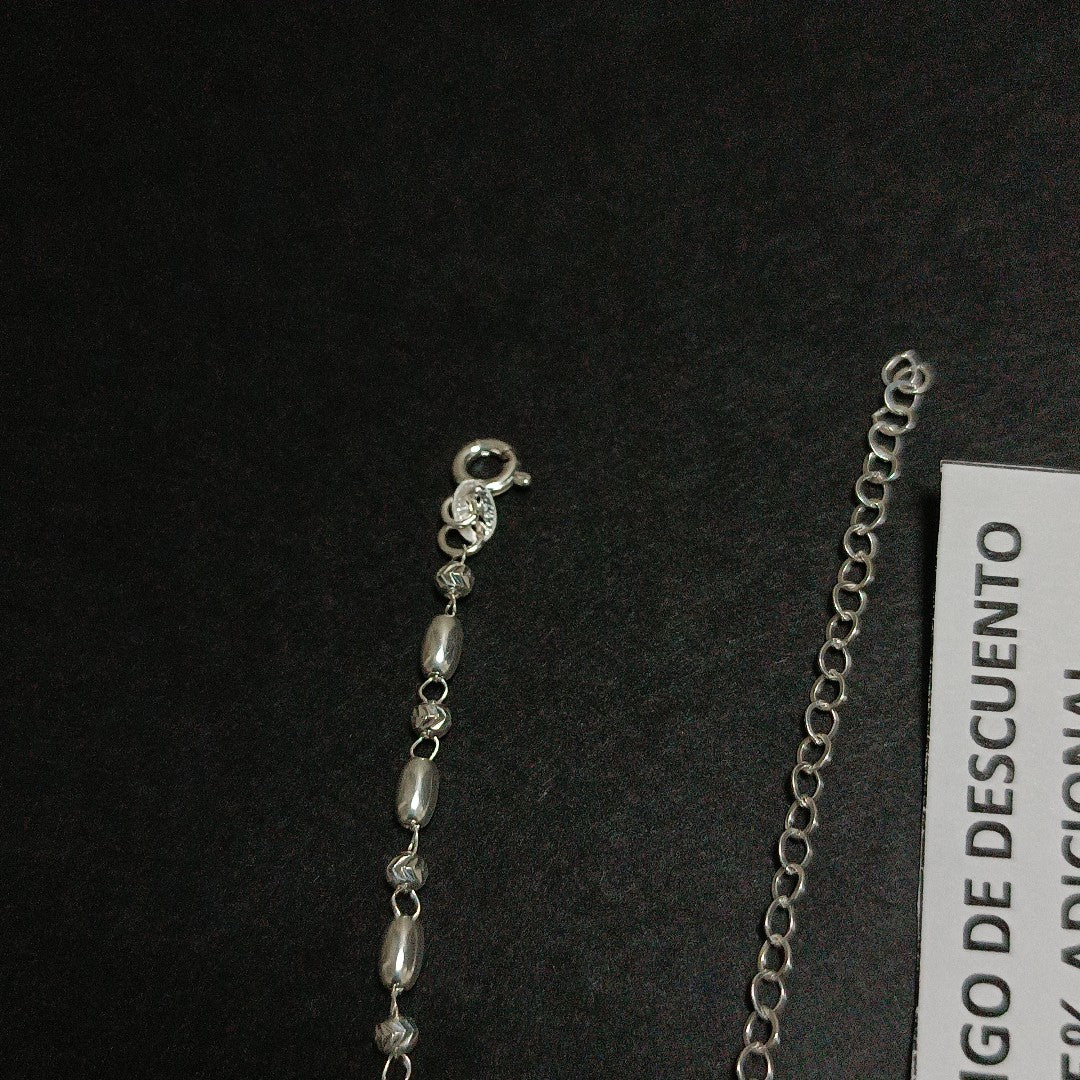 PULSERA TEJIDO INFINITO PLATA .925 18 CM 2.3 GR (NUEVO)